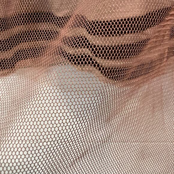 Express Y2K Mesh Babydoll Cami Tank Top Tan Womens M Whimsigoth Fairy Grunge - Picture 3 of 9